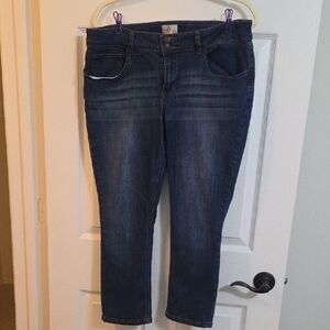 SO Junior's Size 15 Dark Blue Ankle Skinny Jeans
